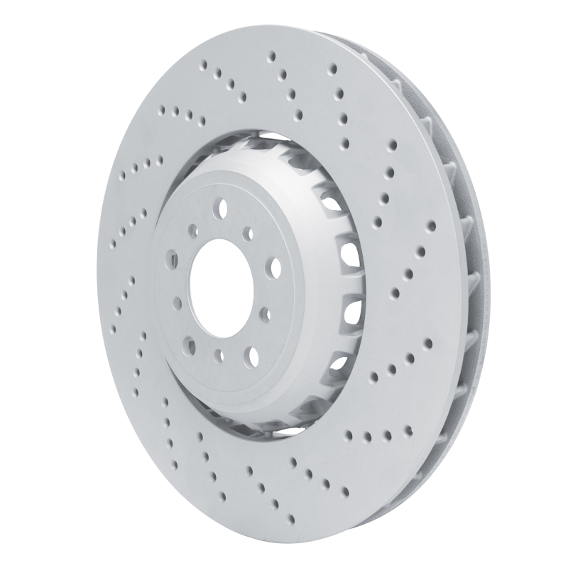 BMW M6 Gran Coupe Brake Rotor (1) - Right Front - R1 Concepts - Drilled Carbon Alloy GeoMET - `12-`19